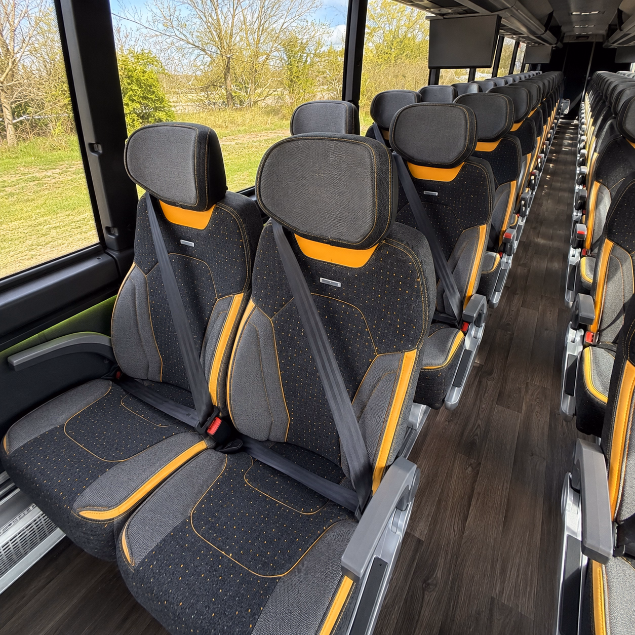downey charter bus interior gallery