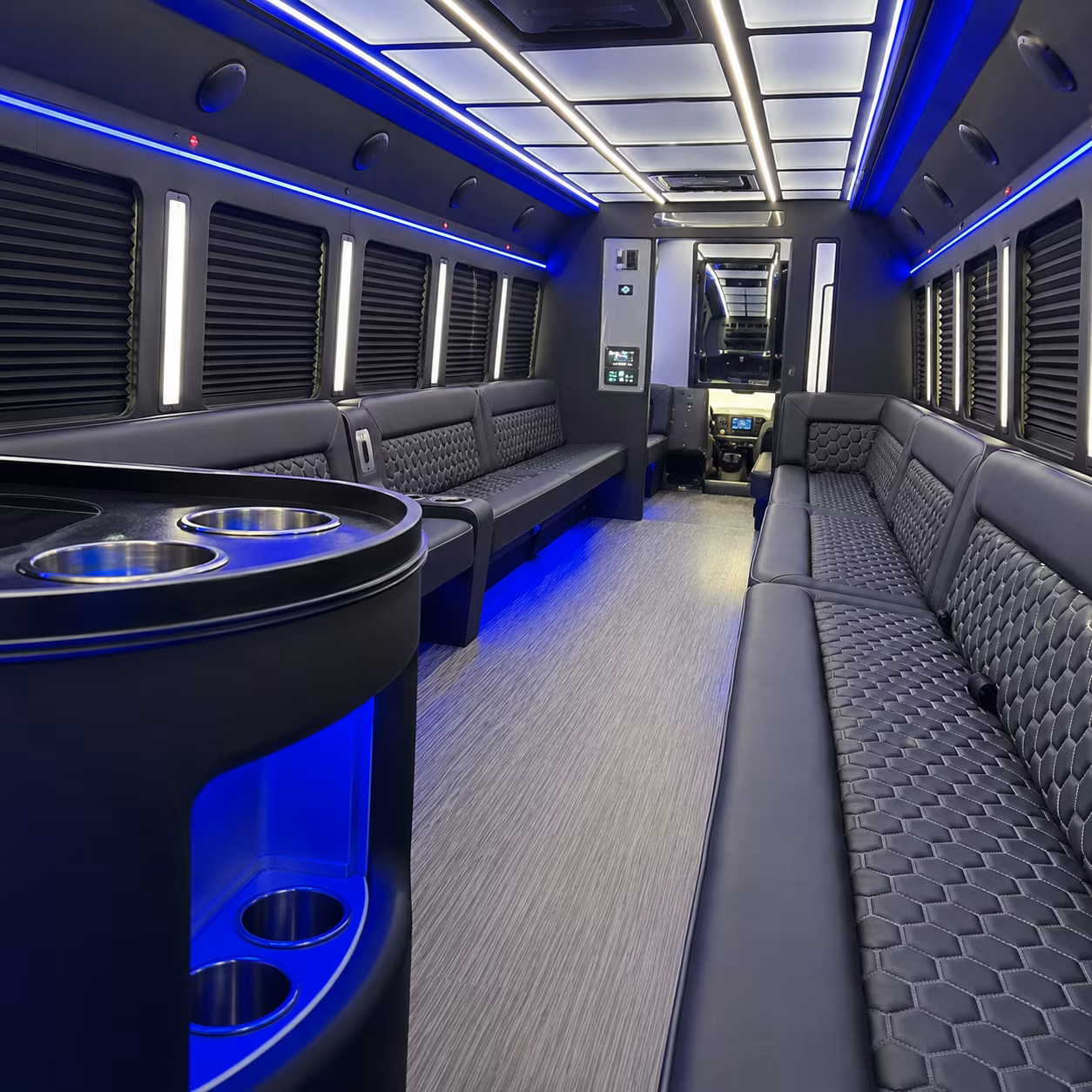 downey party bus rentals inside